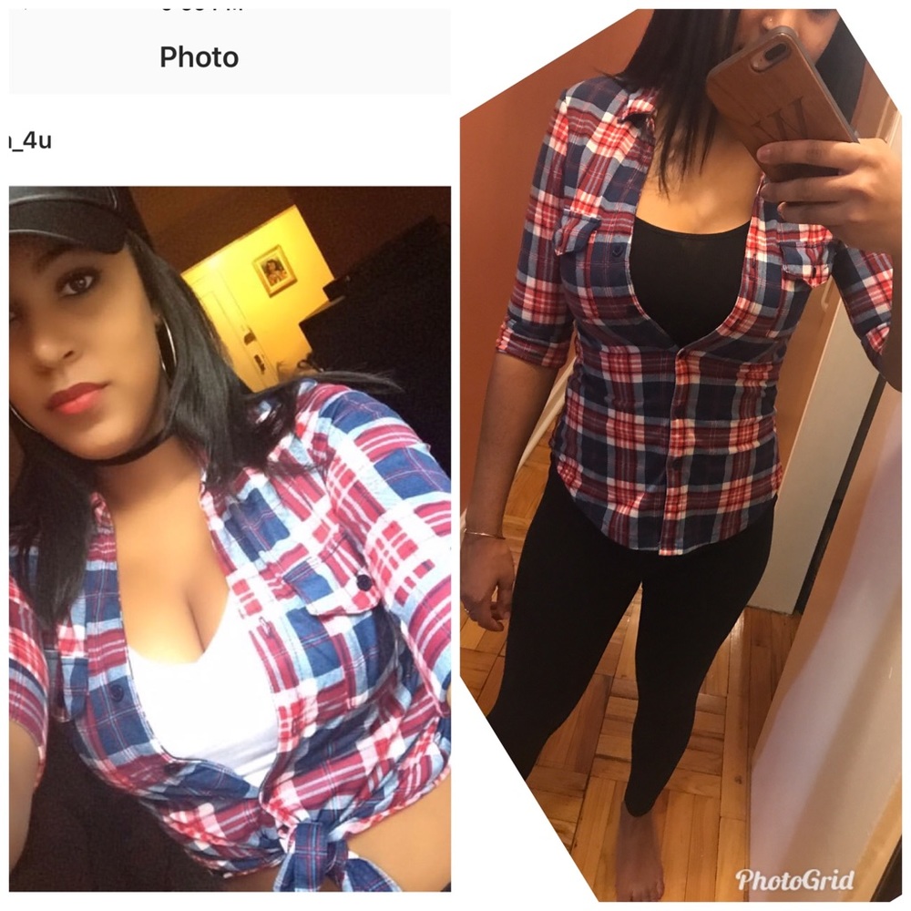 Plaid button down